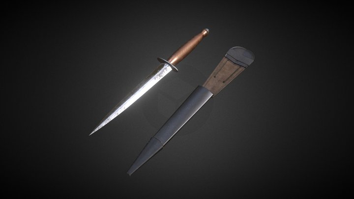 Fairbairn–Sykes fighting Knife/Dagger MK2 – Free 3D Model STL