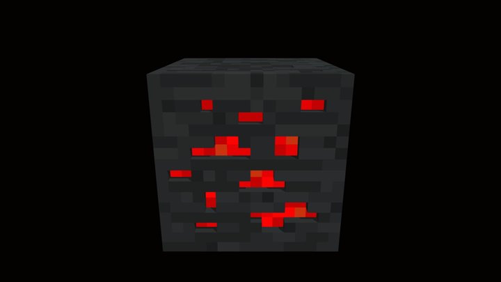 3D Sketchbook 14- Minecraft Redstone Ore 3D Model