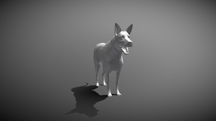 Dog_Wireframe_Mesh 3D Model