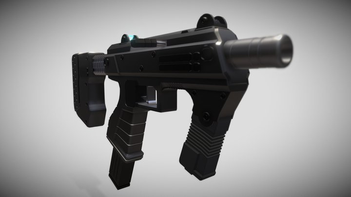 Cyber SMG 3D Model