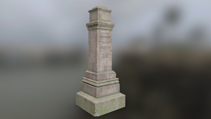 Tall Gravestone 3D Model