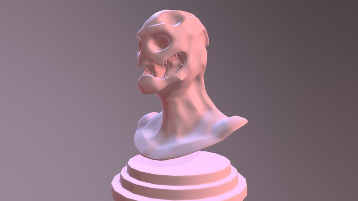 Alien Skull bust 3D Model
