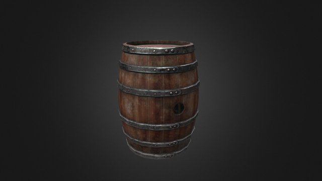 Wooden Keg 3D Model