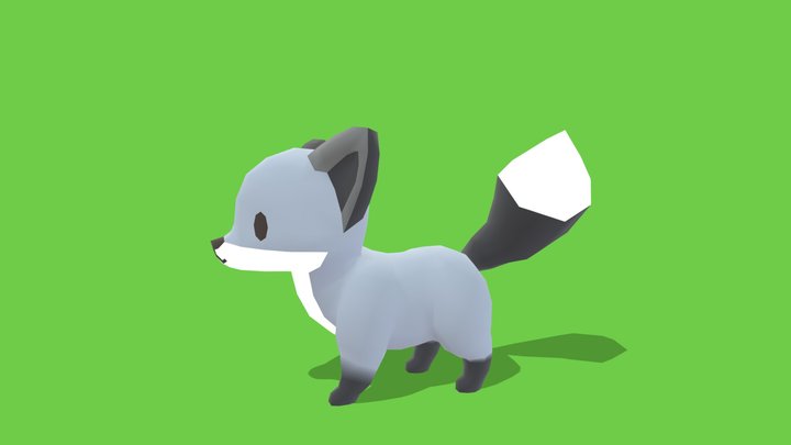 Fox Baby - Animated Low Poly – Free 3D Model STL