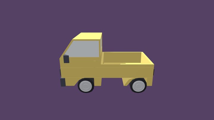 Low-Poly Japanese Truck 3D Model