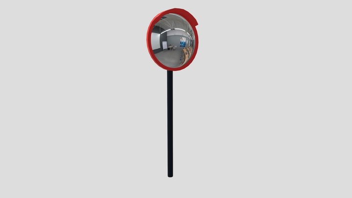Blind spot traffic mirror 3D Model