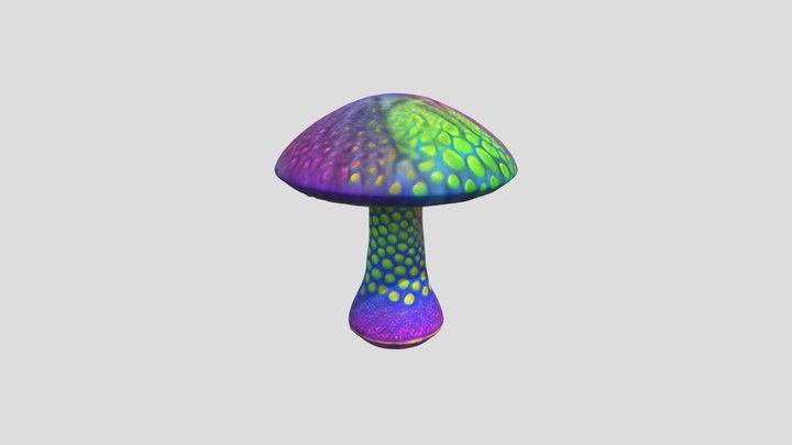 3c57c539dc03_a_psychodelic_colorful_mushroom_ 3D Model