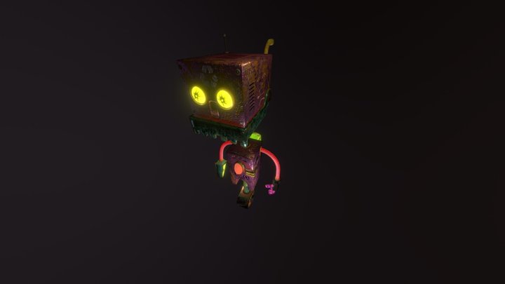 Rusty Fixer-Upper Robot 3D Model