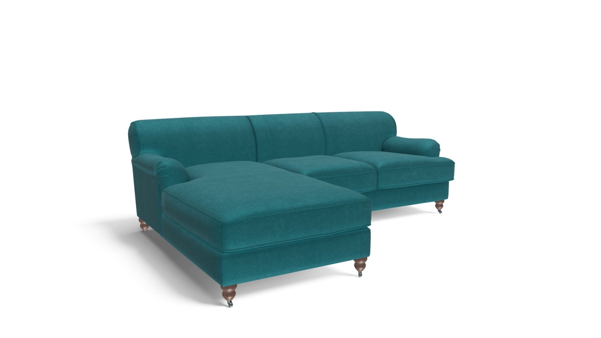 Orson LHF Chaise End Corner Sofa, Seafoam Blue