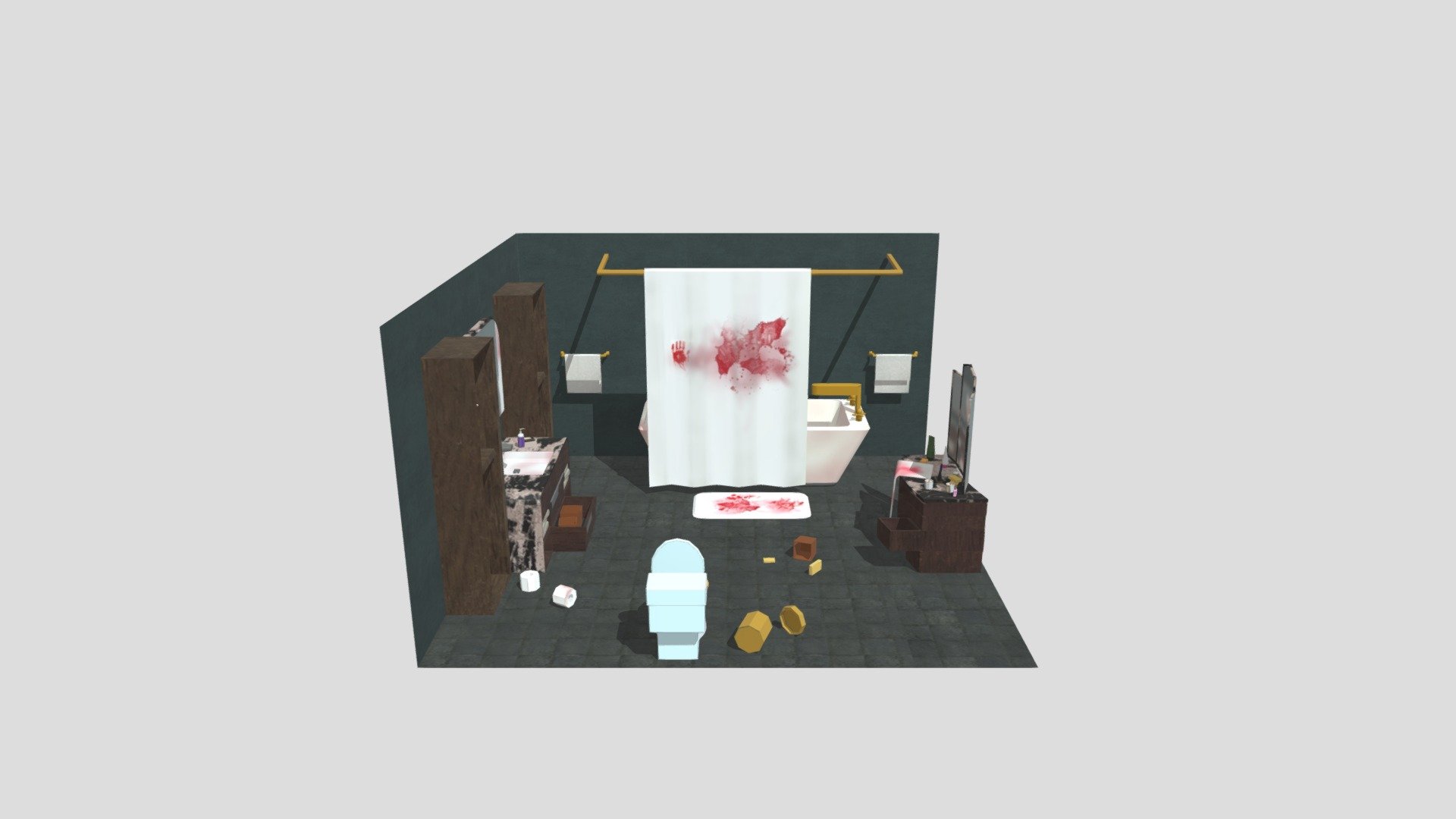 Kim Horror Bathroom 1 3D model by Nayomii_Kim [6b7cd8a] Sketchfab