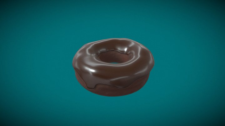 Chocolate Donut 3D Model