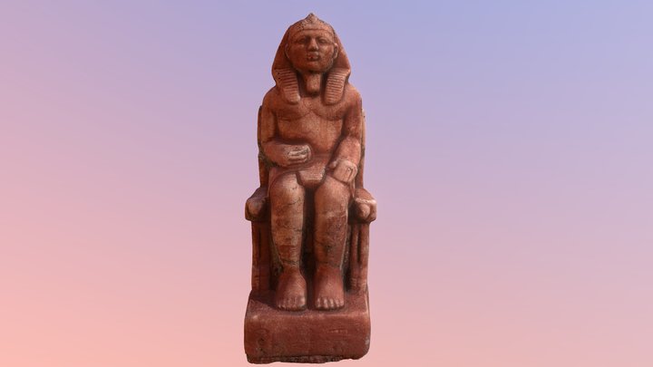 Garden Ornament - Pharaoh Statue 3D Model