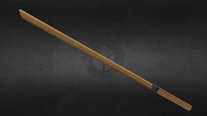 Wooden Katana 3D Model