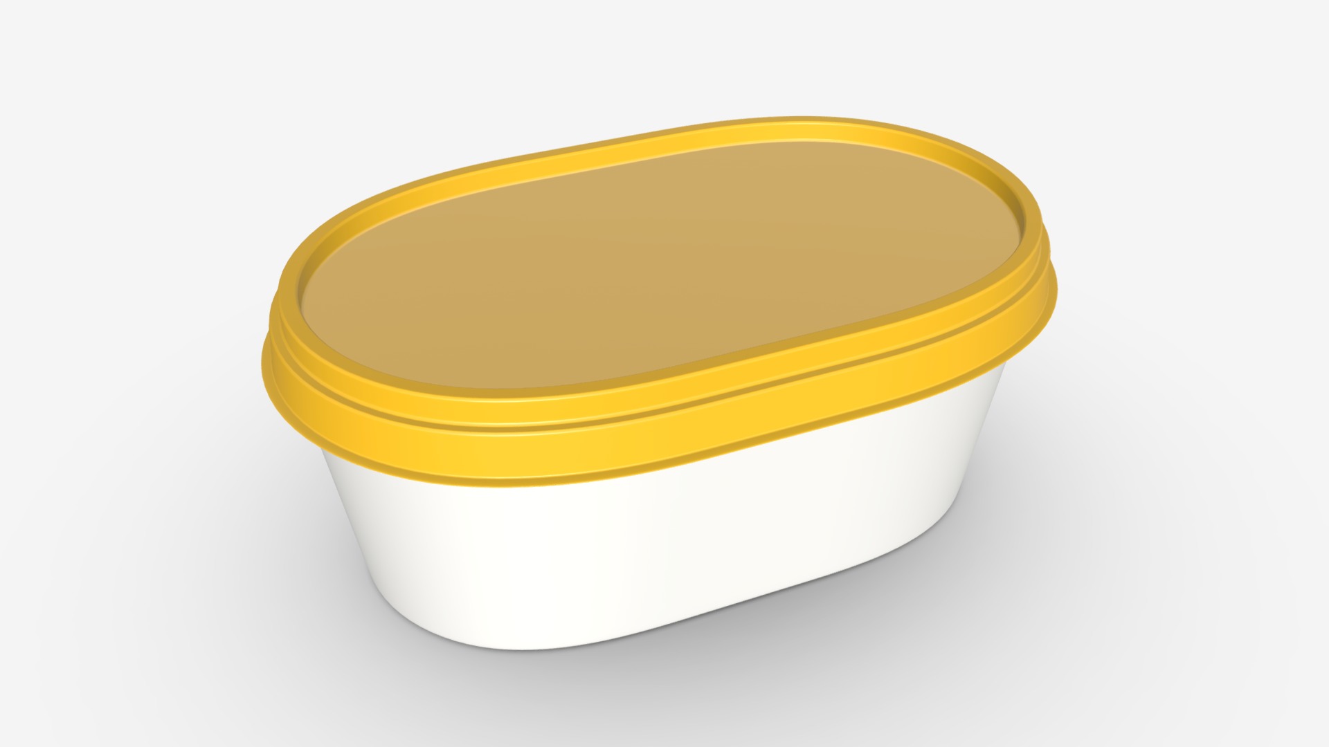 3D model Margarine oval package 01 - This is a 3D model of the Margarine oval package 01. The 3D model is about chart, funnel chart.