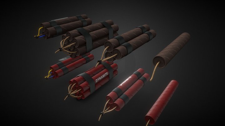 Explosive Pack ( game ready asset ) – Free 3D Model STL