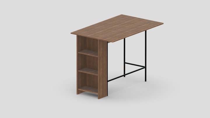 Barnwood Table 3D Model