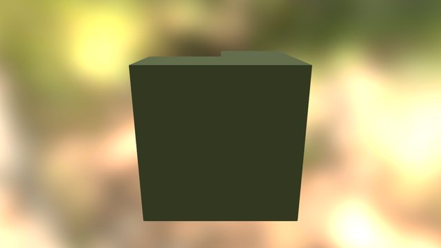 Cube Yellow 3D Model