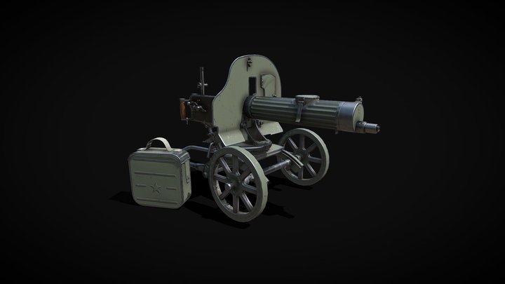Maxim gun 3D Model