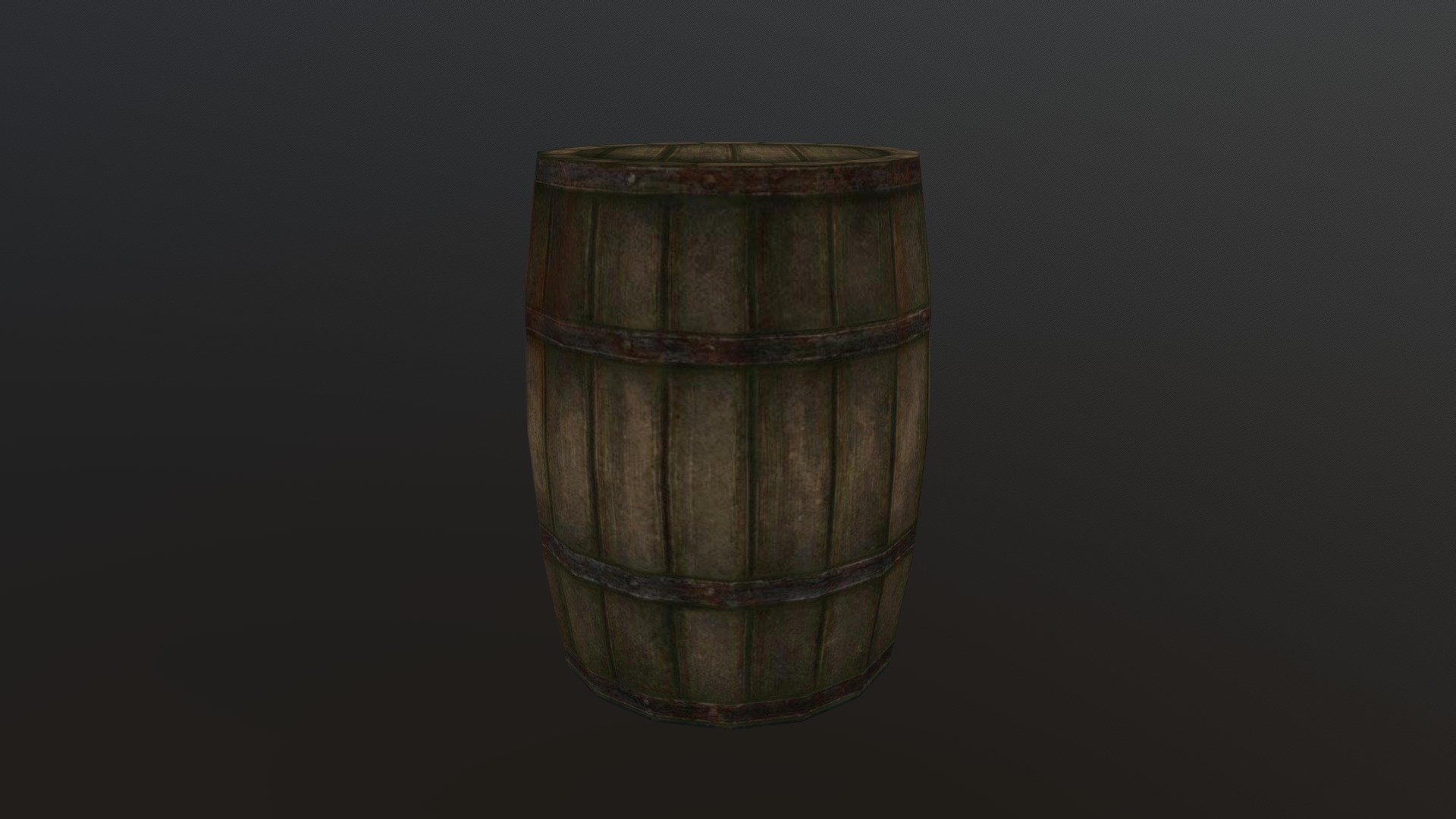 Low Poly Wooden Barrel Probuilder