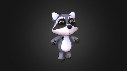 Teddy Raccoon 3D Model