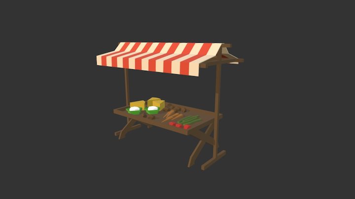 Stall [001] [Medieval Assets] 3D Model