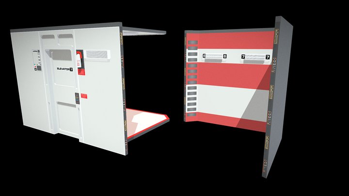 Alpha Moonbase elevator type "B" 3D Model