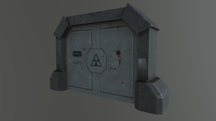 Futuristic Door 3D Model