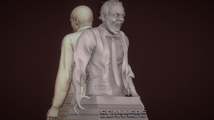 Scanners 1981 Cronenberg diorama printable 3D Model