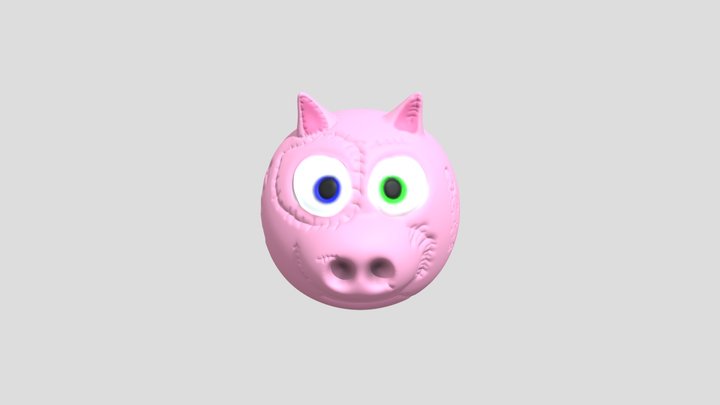 Patchy pig 3D Model