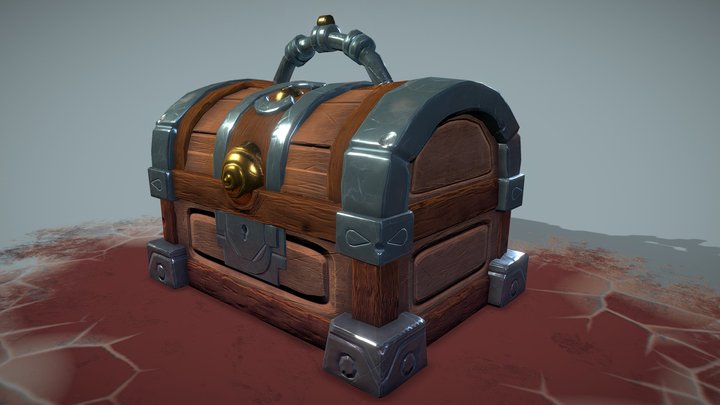 Stylised treasure chest 3D Model