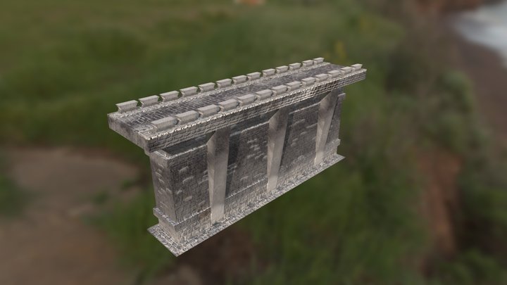 Castle Wall 3D Model