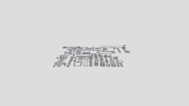 Scifi Kitbashing Set 3 3D Model