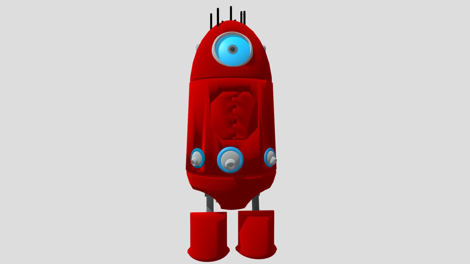 Monsters Vs Aliens Robot Probe Early Design - Download Free 3D model by ...