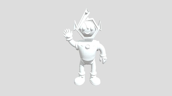 Friendly Robot Wave 3D Model