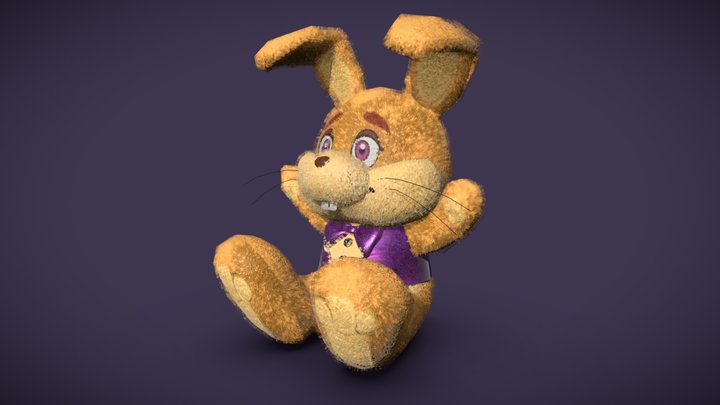 FNaF Retro Spring Bonnie Plush 3D Model