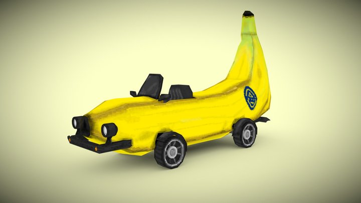 Banana Car BlockBench 3D Model