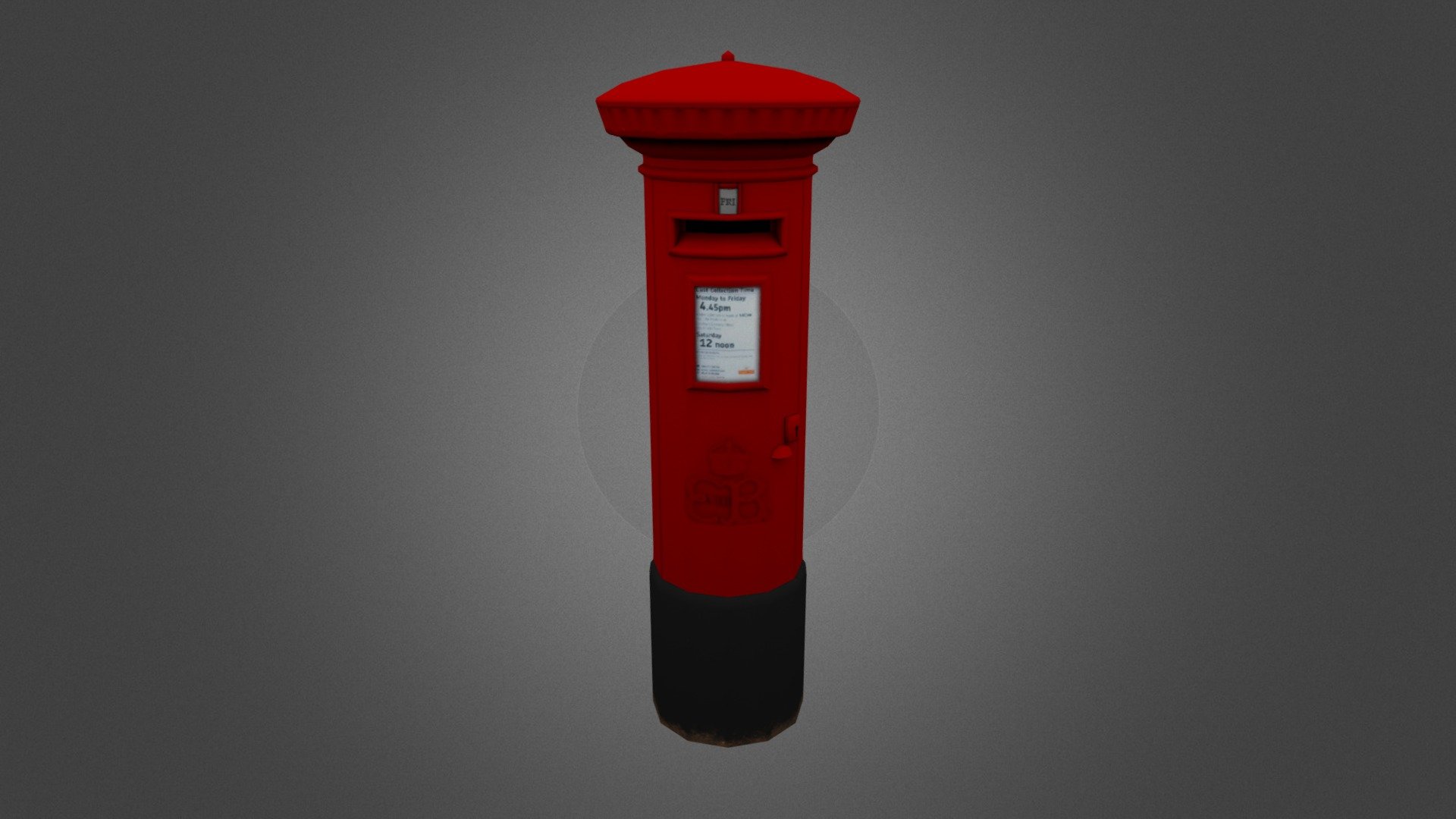 UK Pillar Box / 3Ds Max - 3D model by Wei_Zhang [6b8e57c] - Sketchfab