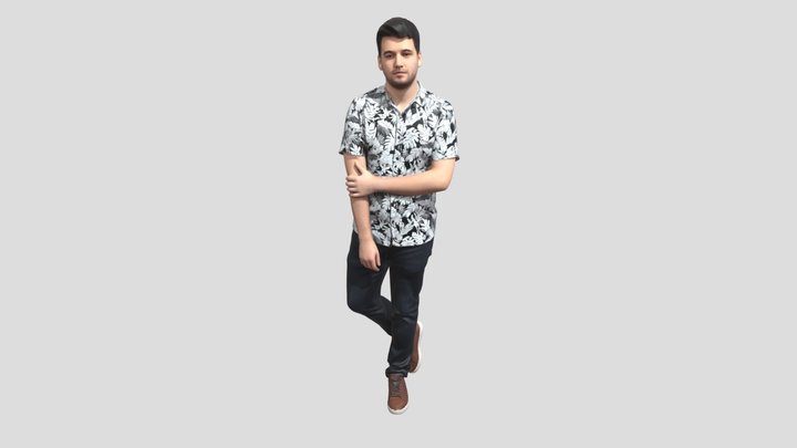 Leaf Patterned Shirt Portrait – Free 3D Model STL
