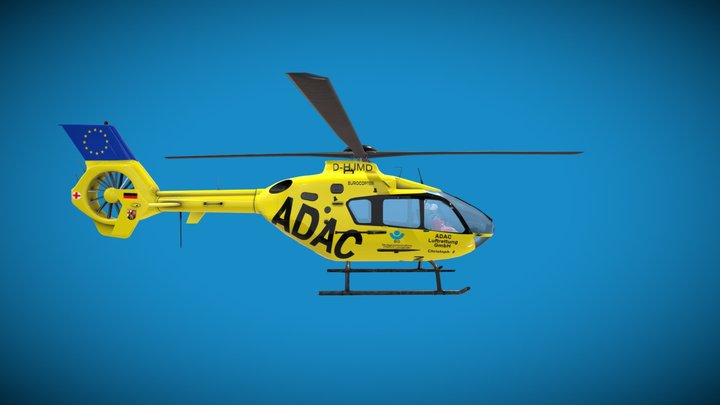 Cargas fijas y variables sobre un helicóptero 3D Model