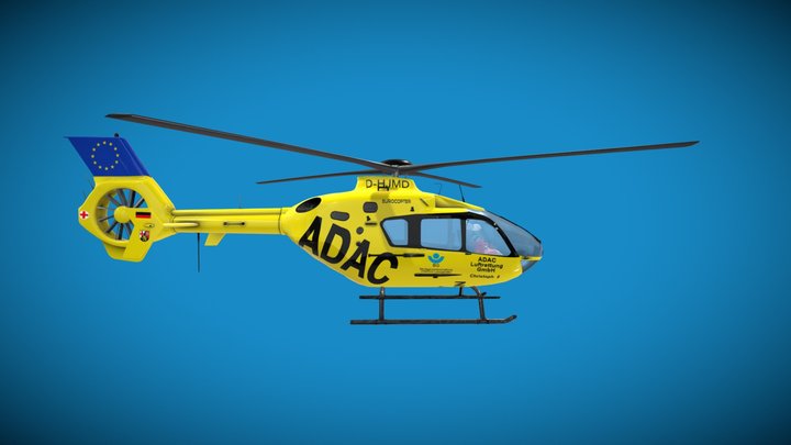 Cargas fijas y variables sobre un helicóptero 3D Model