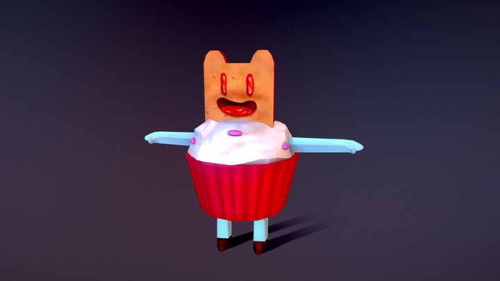 Mr.muffin bread head 3D Model