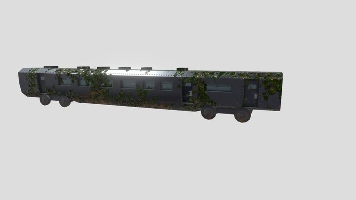 Apocalyptic Train Wagon 3D Model