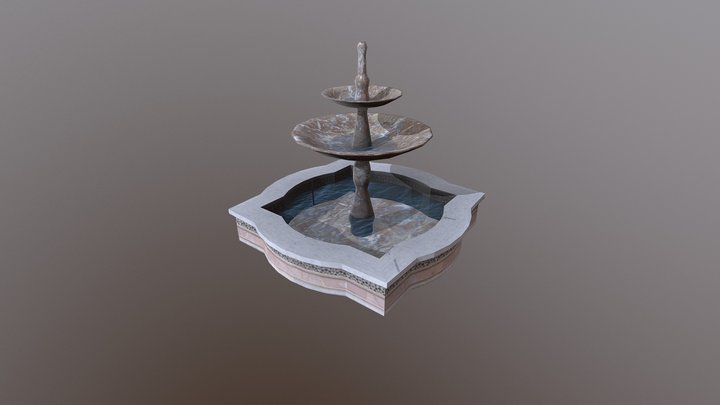 Low Poly - Prop Fountain 3D Model