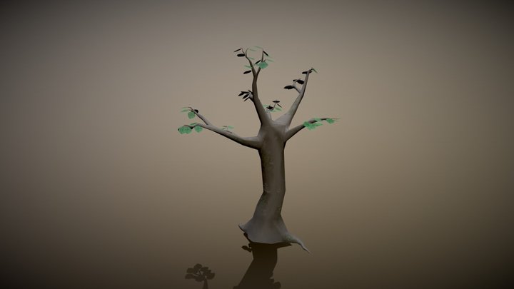 Tree 2 With Leaves 3D Model