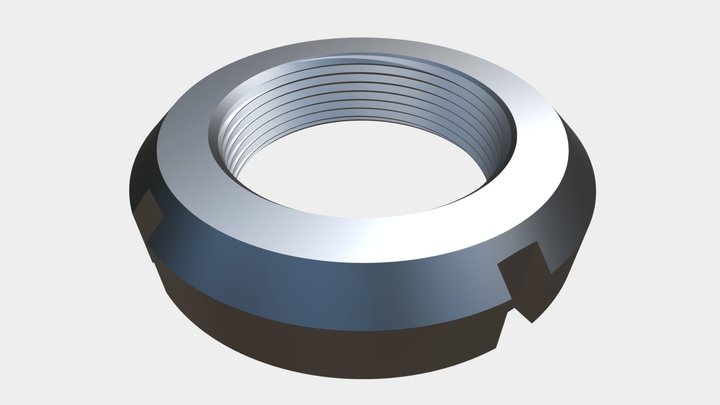 Bearing Lock Nut 3D Model