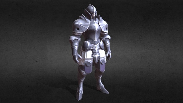 Souls-like game dark fantasy armored knight 3D Model