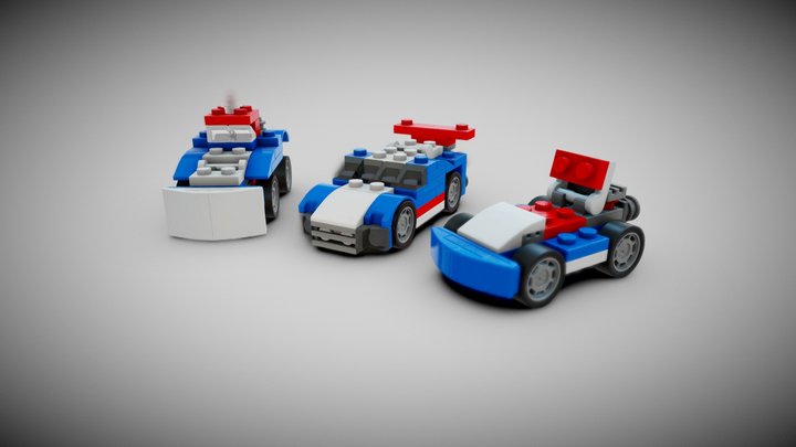 Lego cars. Game-ready models. 3D Model