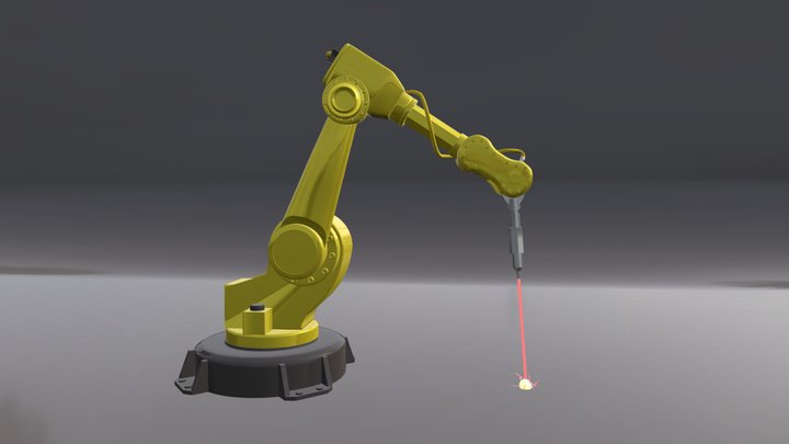 Robot Arm Laser 3D Model