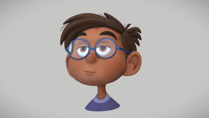 Indifferent Boy stylized 3D Model