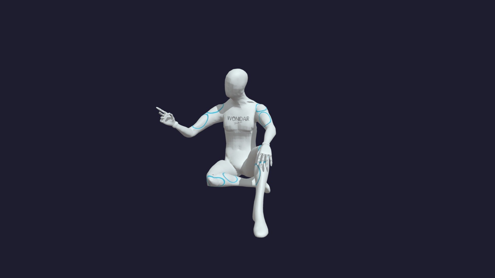 Sitting gesticulates — Sketchfab embed 3D viewer